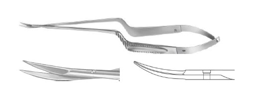 МІКРО НОЖИЦІ БАГНЕТ. ВИГН. 190MM